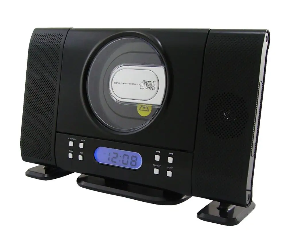 CT-701 High Quality LCD Display With Blue Backlight FM Radio With Two Detachable Speakers Vertical CD Player Radio