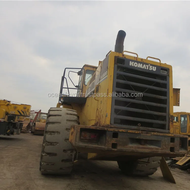 Komatsu used original WA600 front wheel loader on sale in Shanghai low price