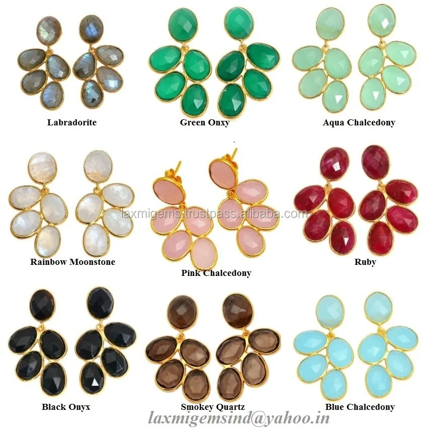 Граненые серьги-подвески рубина из серебра 925 пробы с золотым покрытием ювелирные изделия ручной работы