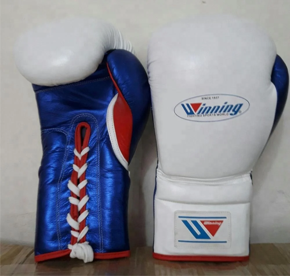 Custom Winning 100 % Original Leather Boxing Gloves