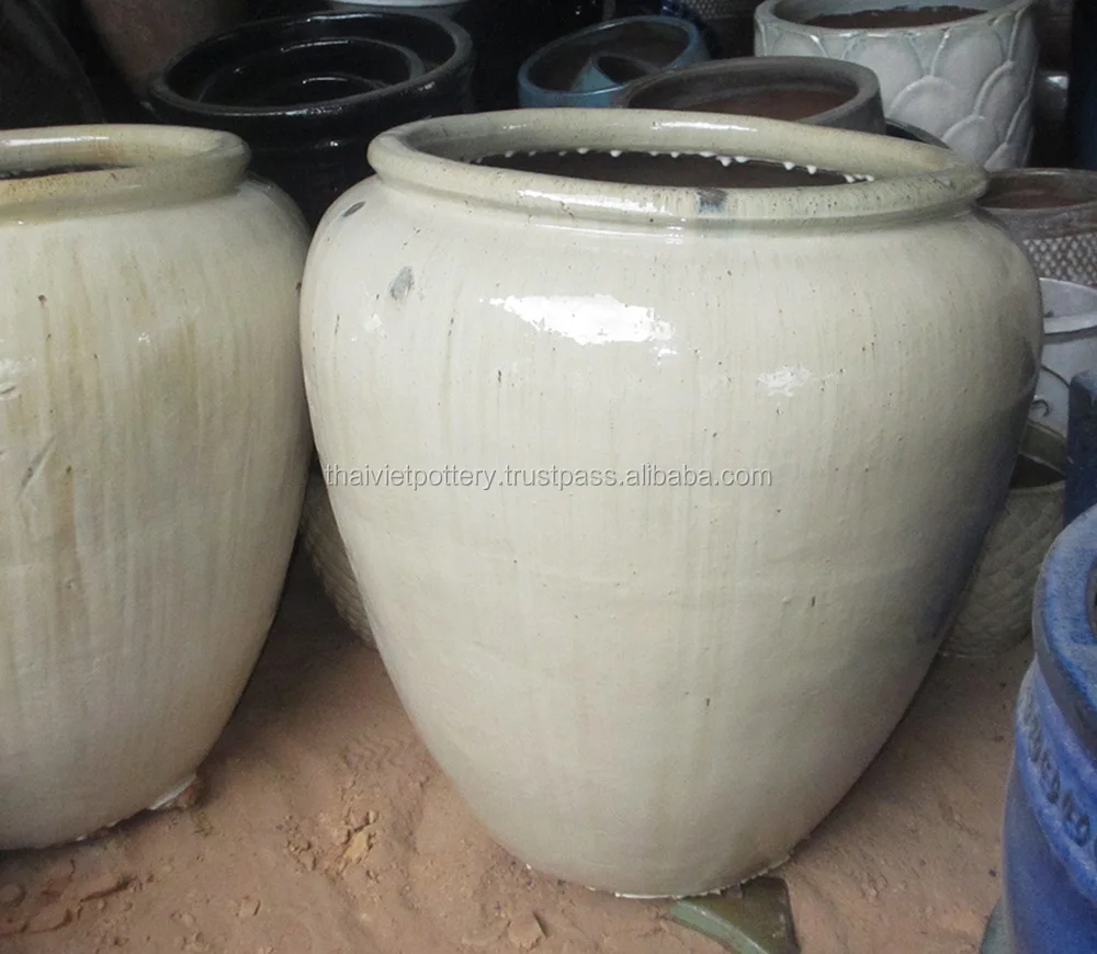 Outdoor glazed ceramic planter pots