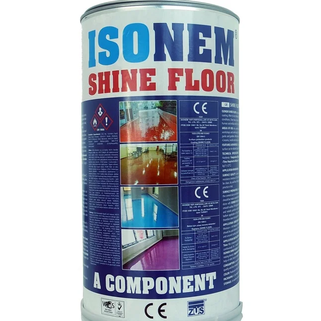 ISONEM SHINE FLOOR, POLYURETHANE BASED 2 PARTS FLOOR PAINT, NON YELLOWING, NOT FADING INDOOR AND OUTDOOR - 4,5 kg set