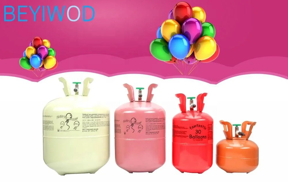 factory supply price high purity helium gas disposable helium tank kit with ribbon & balloons