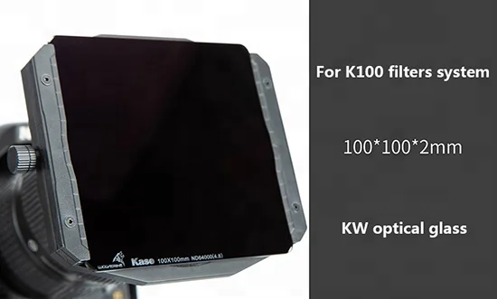 Kase Camera Filter ND64000 ND 16 stops camera filter 100 x 100 x 2mm Shock resistant