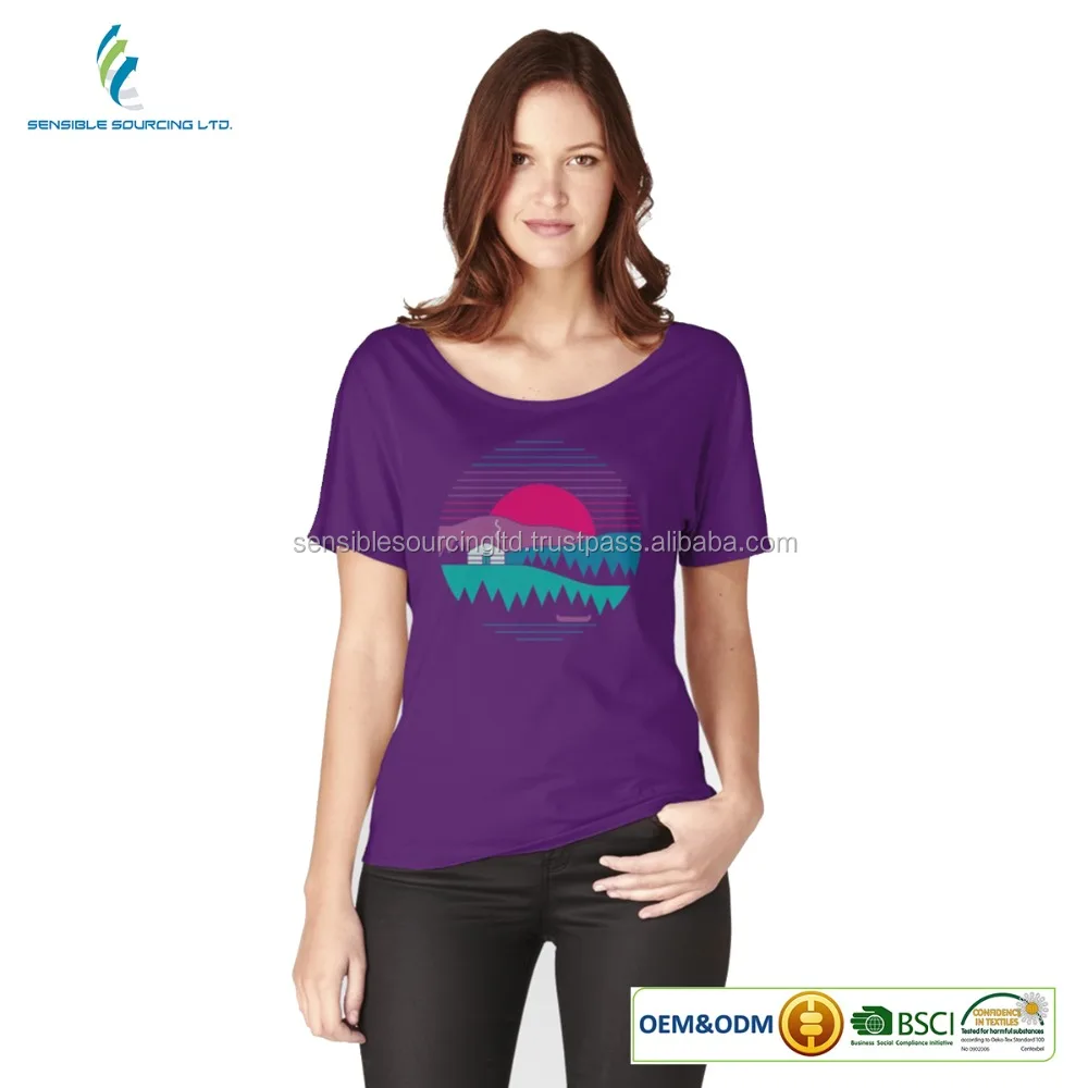 Girls t shirt customized design, customized print short sleeve t-shirt Bangladeshi manufacturer