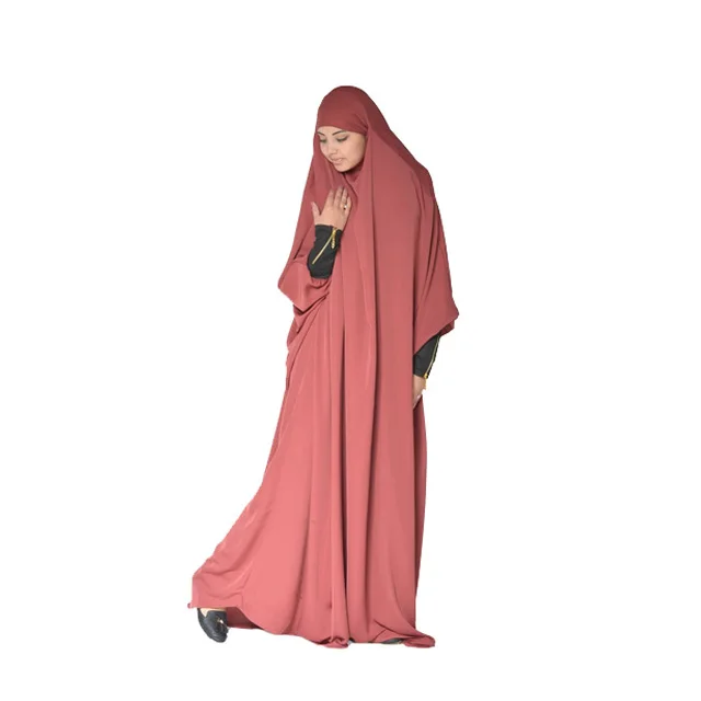 
Islamic Wholesale Jilbabs Zipper Sleeves Overhead 