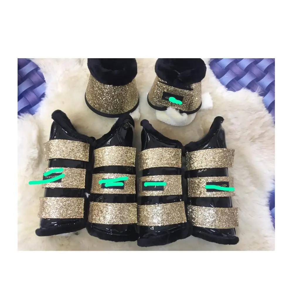 
Tendon Fabric Boots with Glitter 