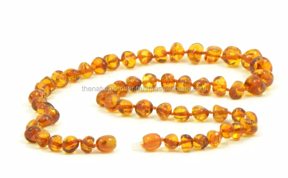Baltic Amber Necklaces for Adults, Genuine Baltic Amber Beads, Knotted, Polished Light Cognac Amber, Healing, Anti-Inflammatory