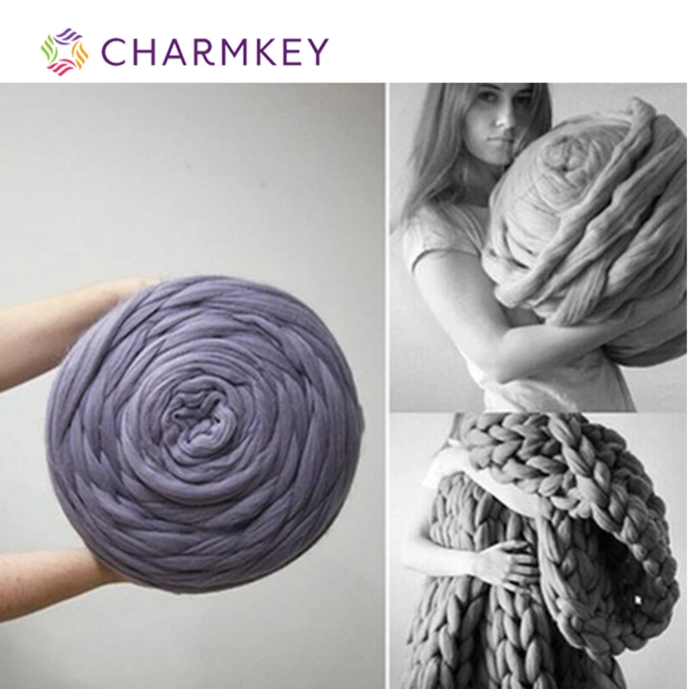  Charmkey хорошая цена шерстяная пряжа из шерсти мериноса для ручной вязки ковровых покрытий