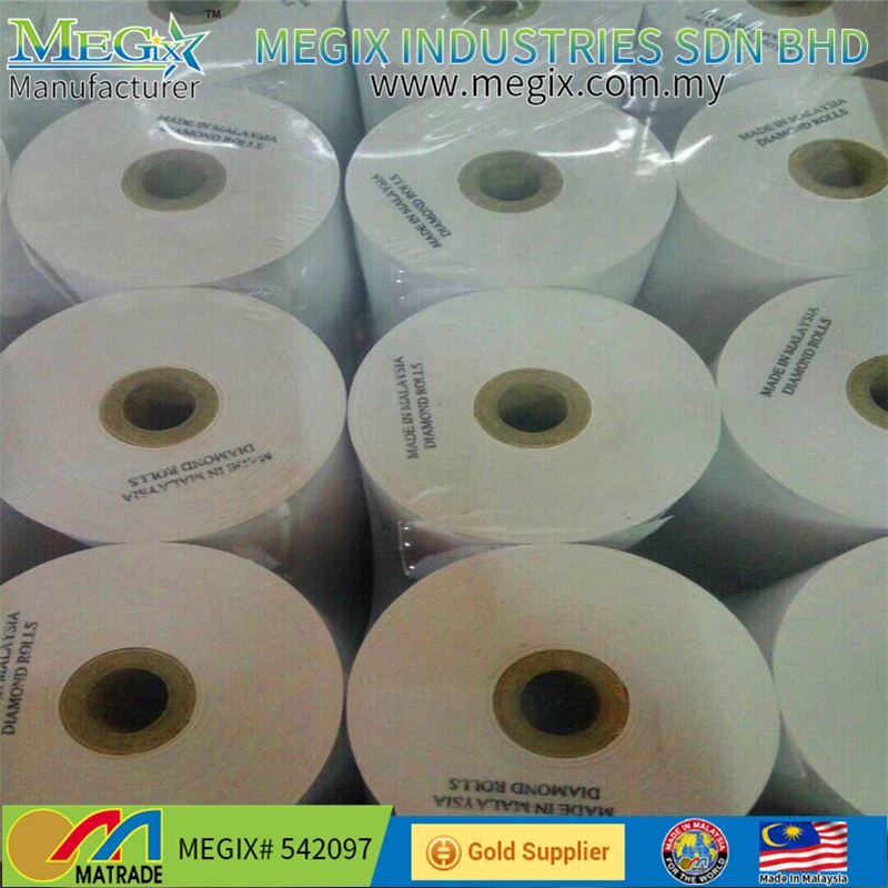 
Made in MALAYSIA- Extra White Dark Image -80 x 80 Thermal Paper Roll 