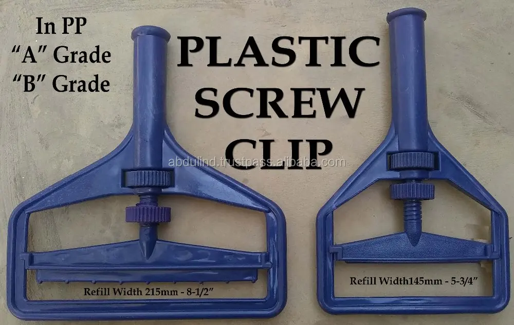 Пластиковый винтовой зажим Швабра со сменными Refill хлопок швабры