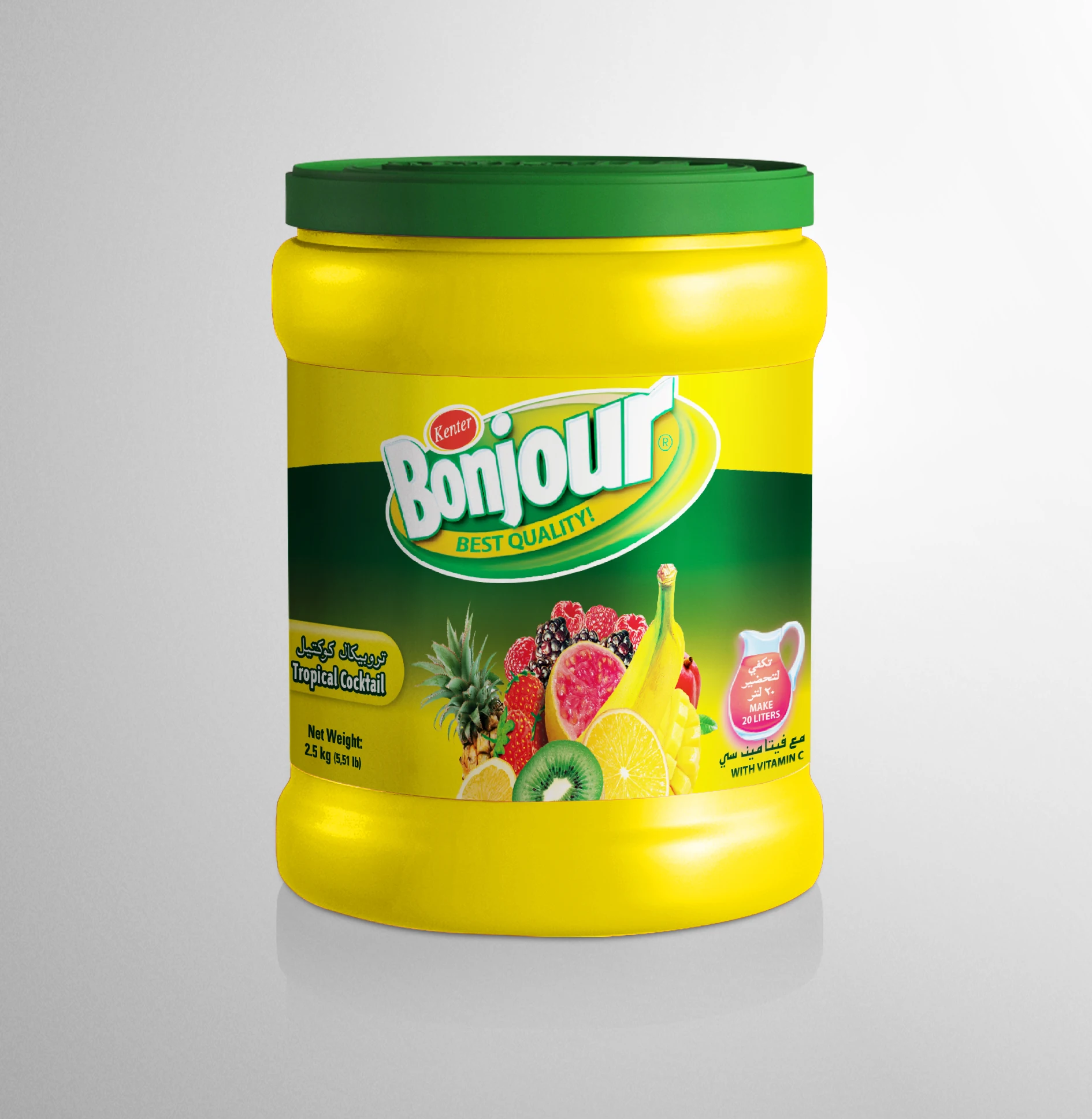 
BONJOUR 2500 gr Cocktail Plastic can powder drink 