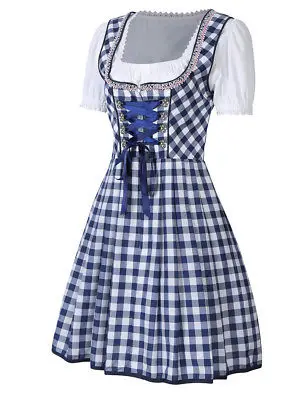 Most Popular Oktoberfest Costume Women German Dirndl Dresses Bavarian Role Play Maid Dress
