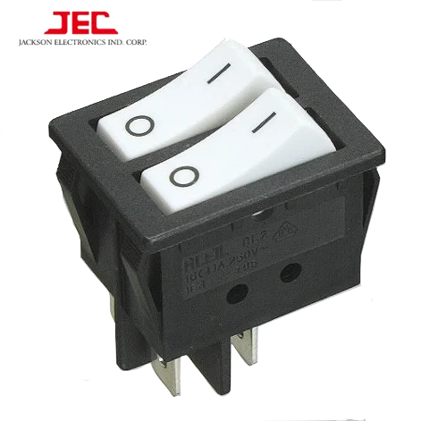 JEC RLEIL TWIN ROCKER SWITH 608 Series ON-OFF DPST DPDT, двухполюсный 4-контактный 6-контактный цветной переключатель