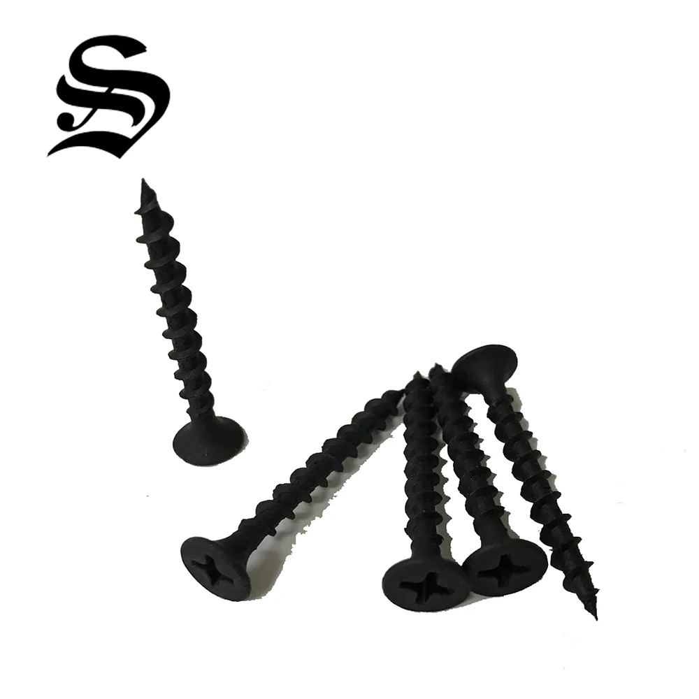 
Coarse thread or fine thread Taiwan black phosphated Steel Drywall Screw 