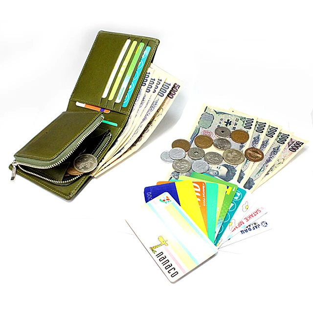 [ TOCHIGI LEATHER ] Bifold Wallet with Coin Purse - made in Japan