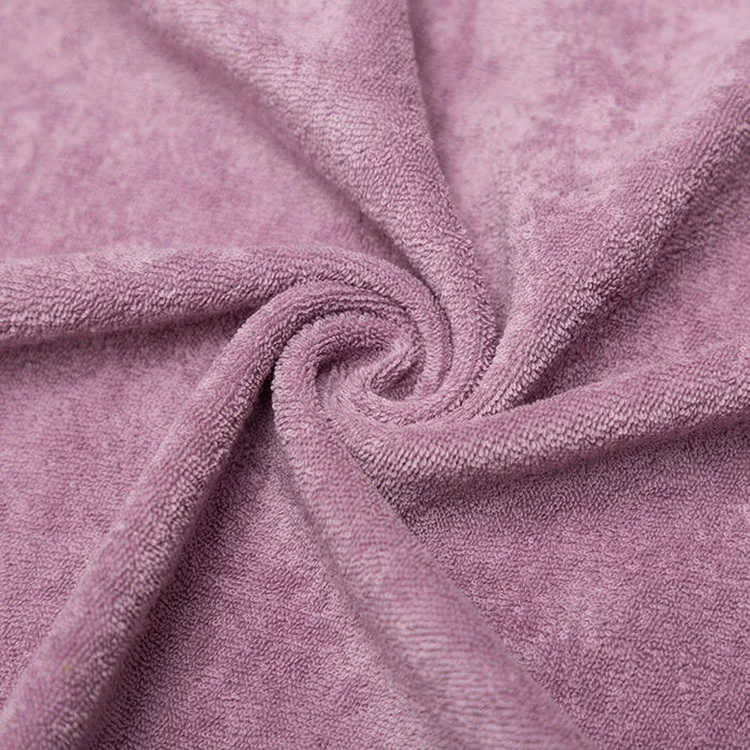 High quality knit 100% cotton microfiber towel fabric for bath per meter
