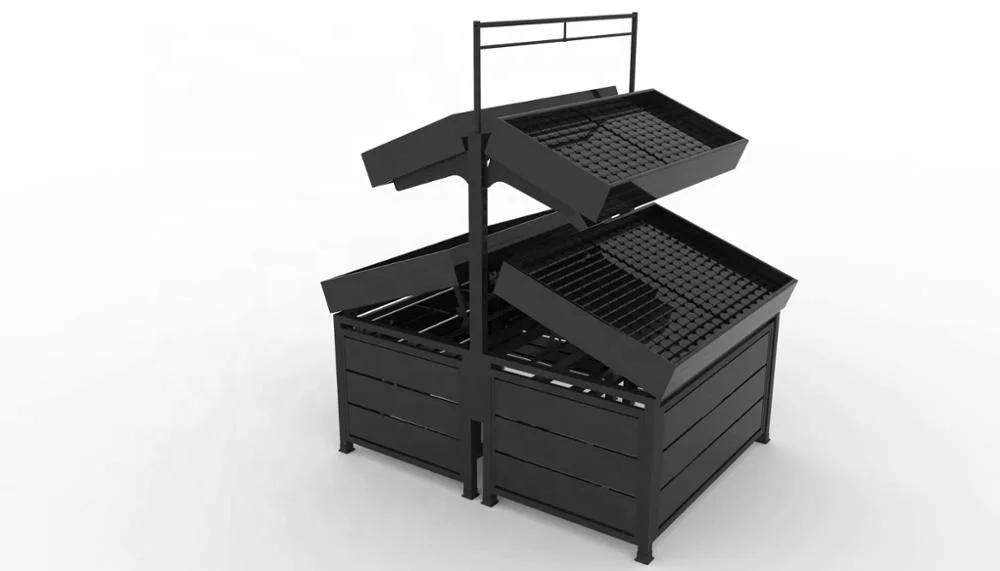 Недорогой и современный стеллаж для хранения фруктов и овощей в супермаркете/демонстрационная стойка