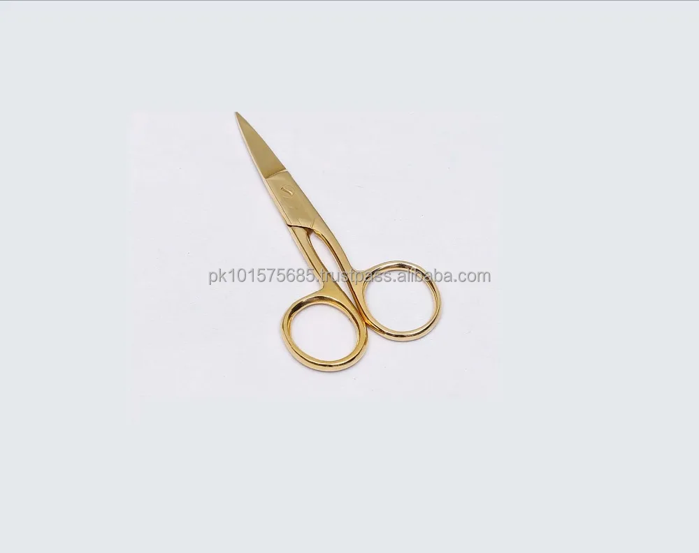 Customized Eyebrow cutting scissor small scissor gold Custom color logo size