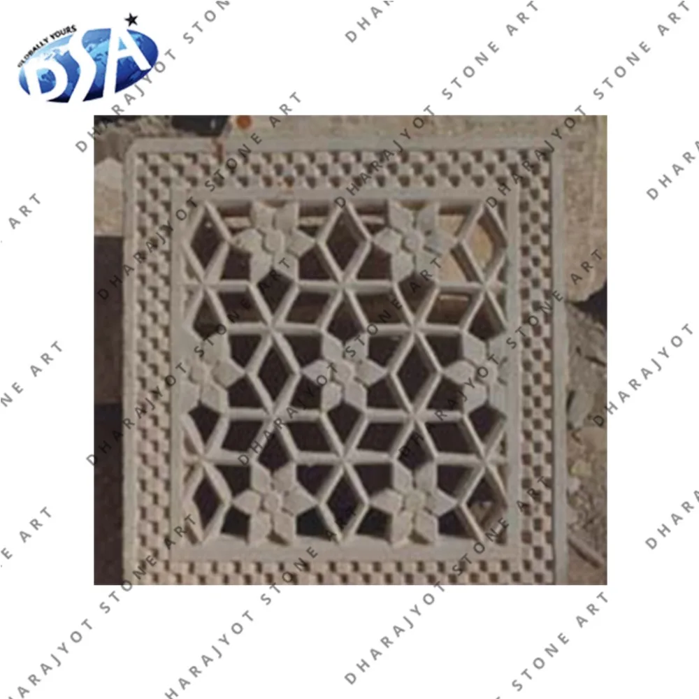 
Sandstone Flower Design Window Jali Decor 