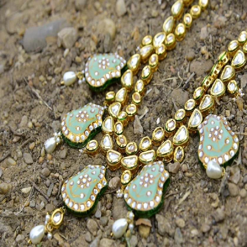 
Premium Top Rated High Quality Meenakari Kundan Handmade Jewellery Sets At Best price 