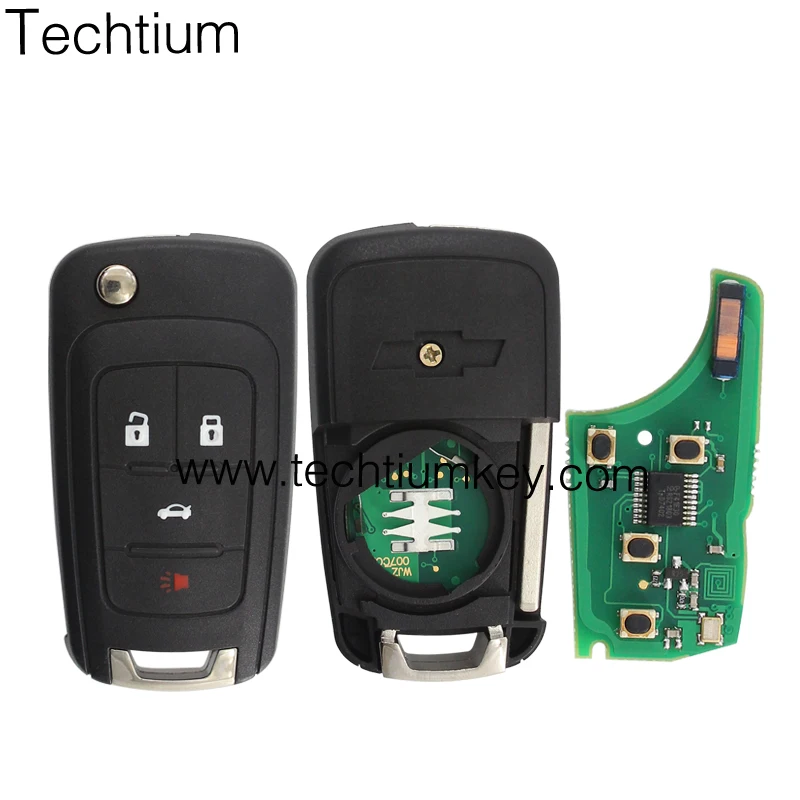 3+1 button mhz433 remote control key with  ID46 Chip big logo for smart car key replacement for Chevrolet