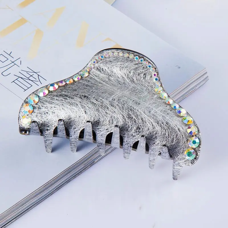 Fashion New Design Women Hair Accessories Plastic Hair Claw Clips Women Thick Crystal Hair Claw Clamps For Gifts