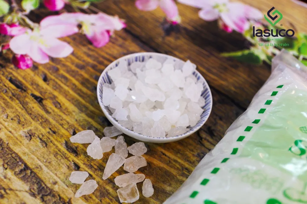 White Small Rock Candy Sugar siz 1-4cm Natural Sugar LASUCO Manufacturer OEM Food Ingredients