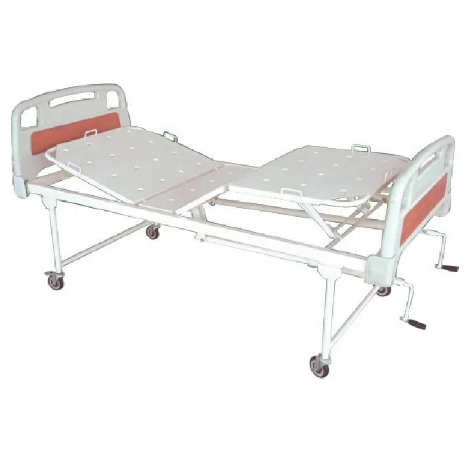 Hospital full Fowler bed double crank mechanical adjustable four section hospital bed Manufacturer