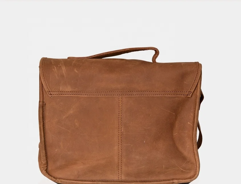 Business Messenger Bag custom logo Leather Briefcase Unsex Leather Bag From India High Quality Leather