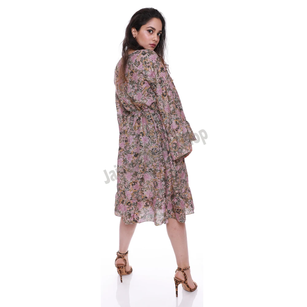 Summer Clothing Sari Silk Woman Dress Fashion Casual Simple Element Spring Wear Dresses