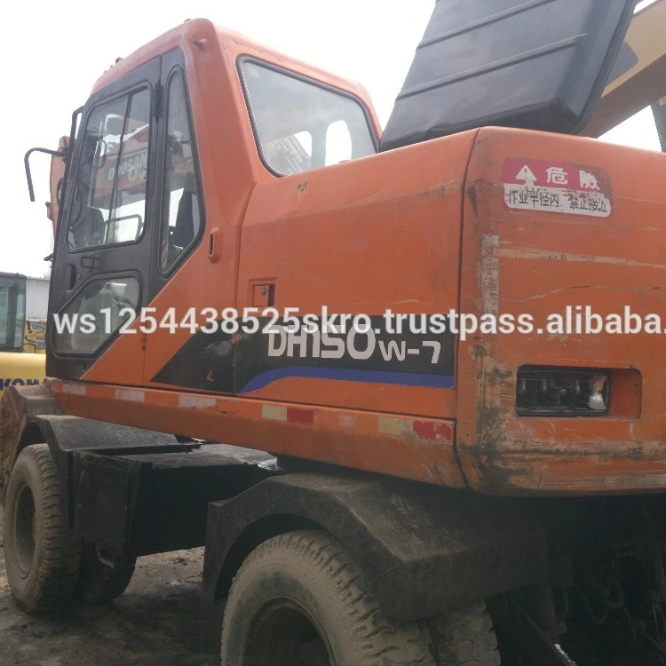 Best Selling Used Doosan DH150 wheel Excavator for sale/DH 150w-7100% from South Korea