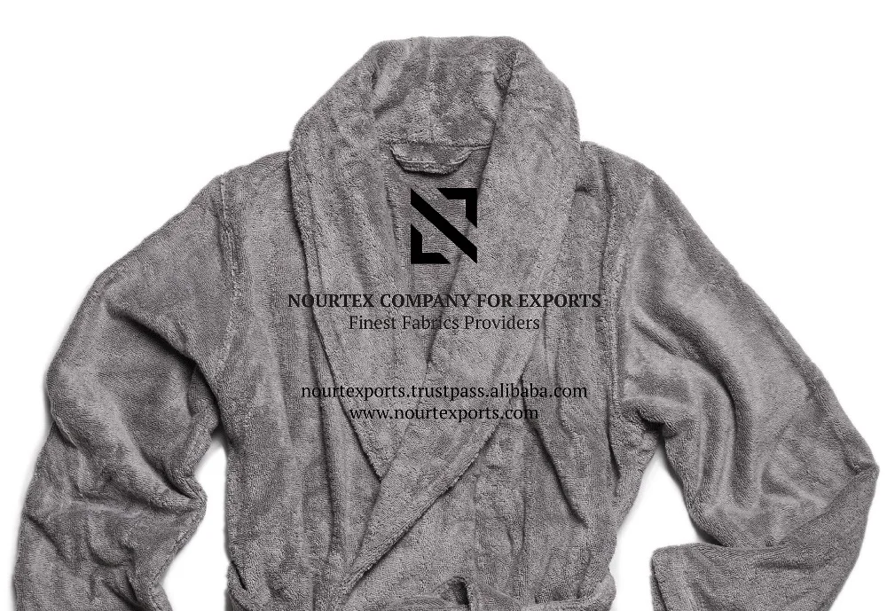 Manufacturer 100% Egyptian Cotton Fabric Bathrobe For Hot Sale