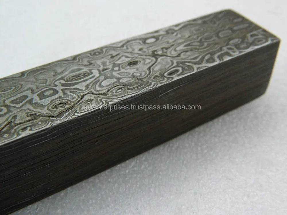 Damascus Steel Round Bar For Jewelery Making