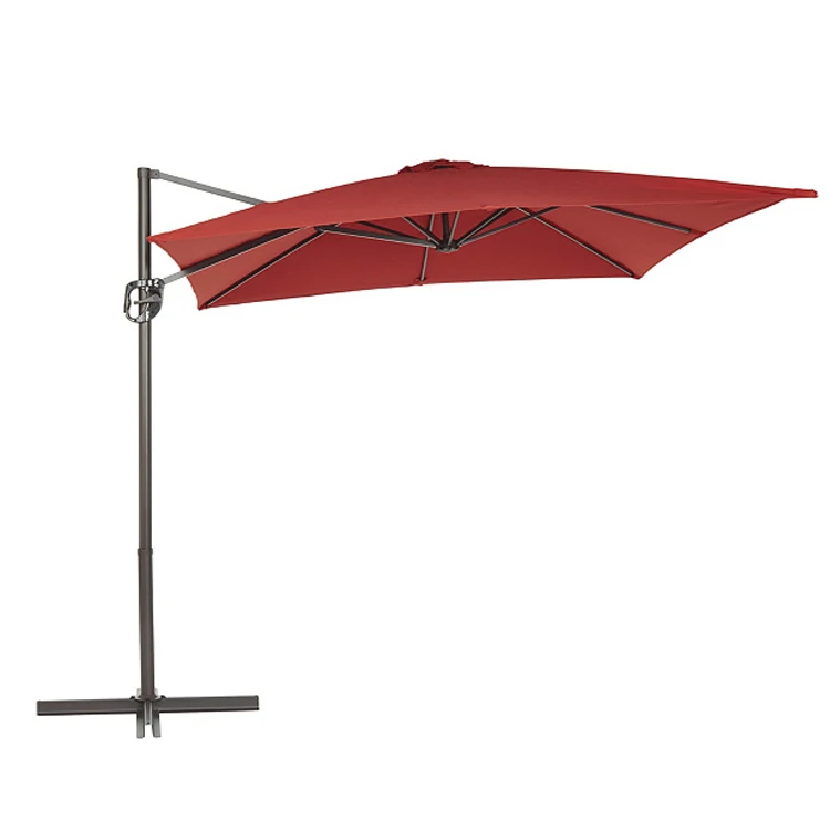 Garden 360 Degree Rotation Steel Pole Parts Square Outdoor Hanging Umbrella