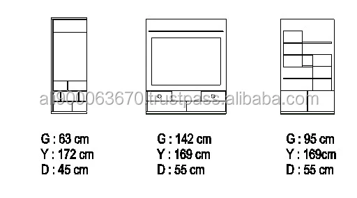TV Stand with Storage Console Concise Style with Cabinets and Interior Shelves Home Furniture Cheap and Modern Open Shelf Brown