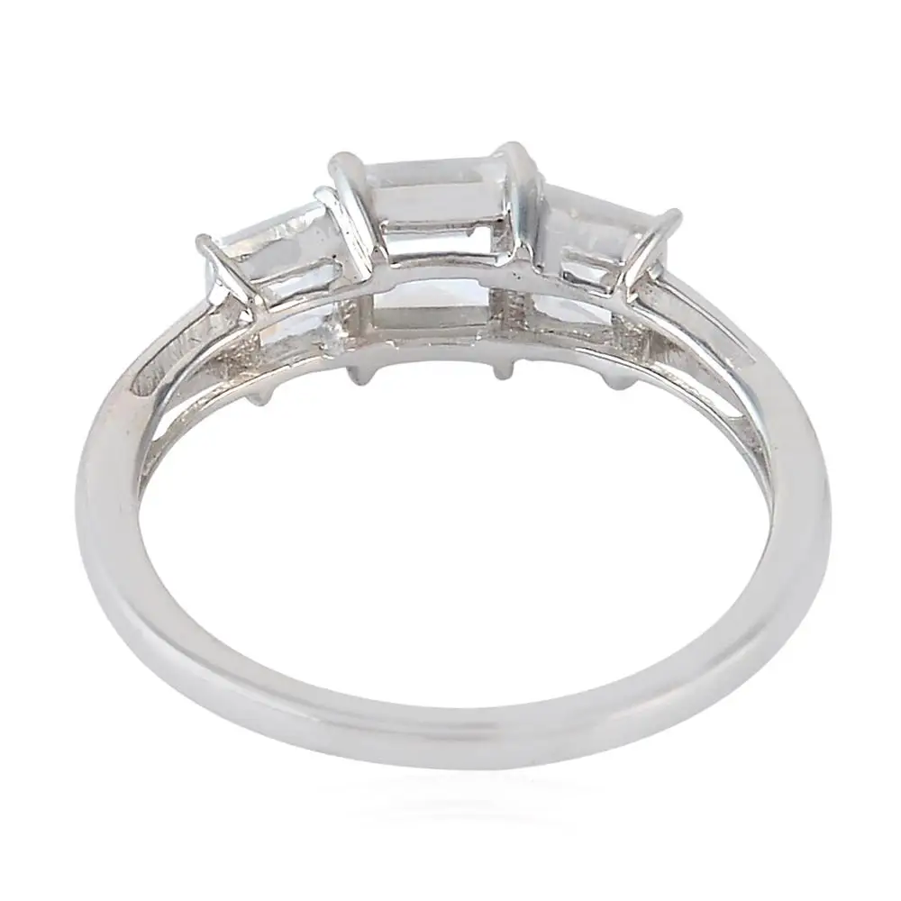 
Silver 925 Sterling Topaz Anniversary Ring For Women Gemstone Jewelry 