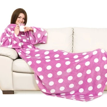 KANGURU DELUXE POP FLEECE BLANKET WITH SLEEVES WITH POCKET