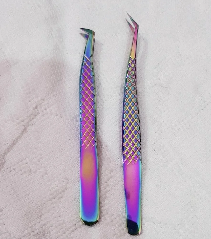 
Top Quality Eyelashes Eyebrow Tweezers Fine Tips Stainless steel 