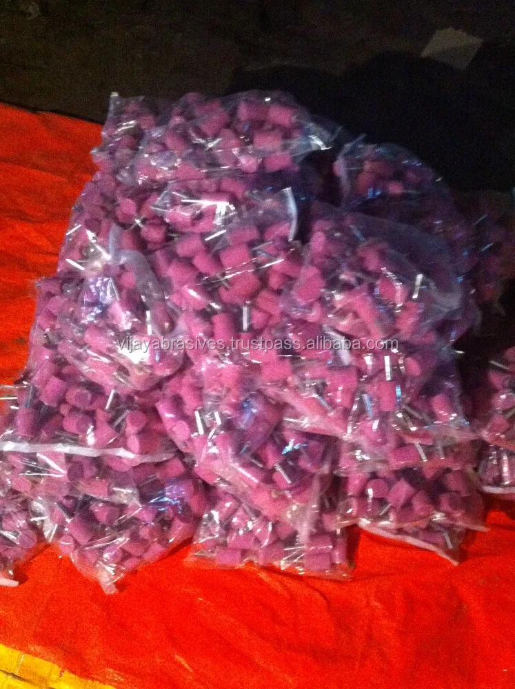 Abrasive Pink Orange Brown Mounted Points