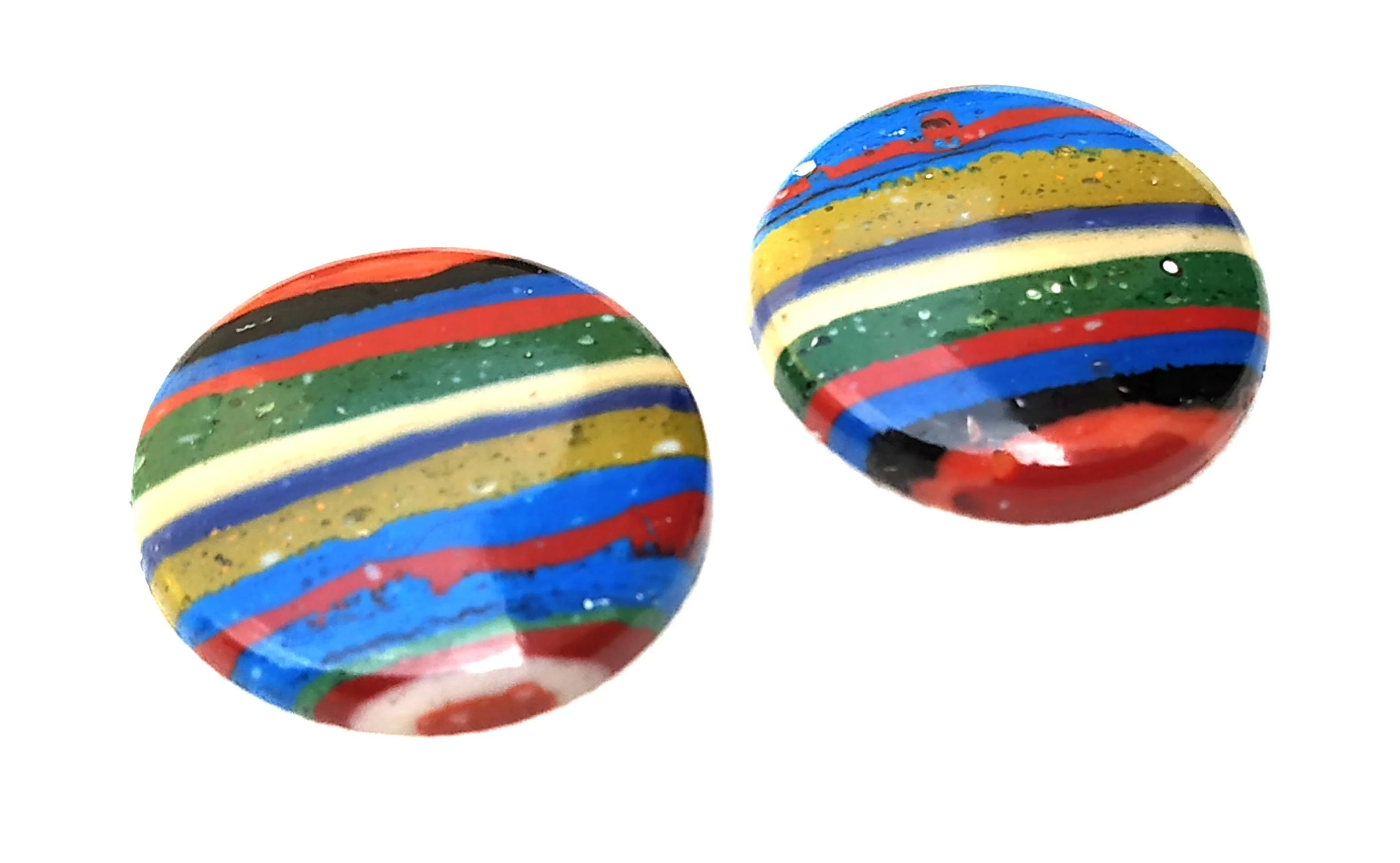 Top Quality Round Shape Natural Rainbow Calsilica Loose Gemstone Beautiful Colorful DIy Cabochons Making Jewelry