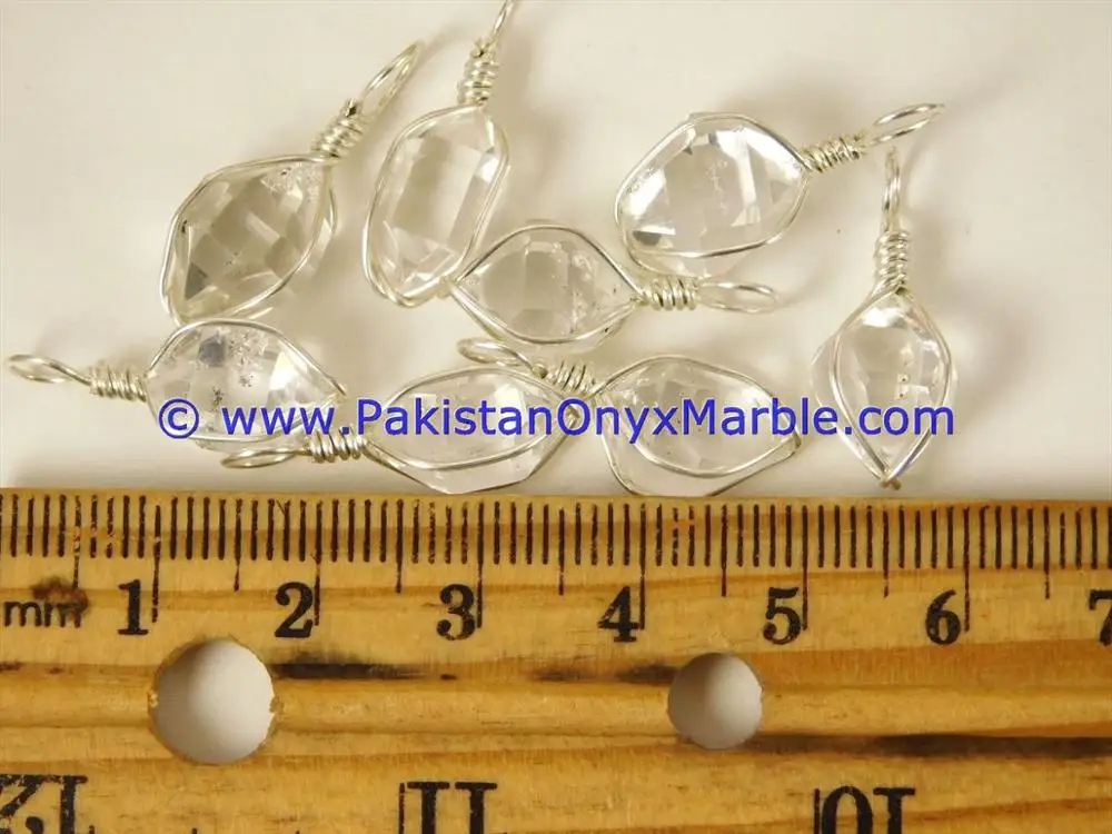 Herkimer Diamond Double Terminated Sterling Silver Pendant Quartz Crystal Jewelry for Gift Number Pattern Charm
