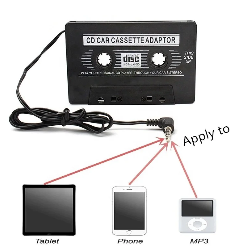
3.5mm AUX Car Audio Cassette Tape Radio Adapter for iPhone iPod Mp3 CD Player 