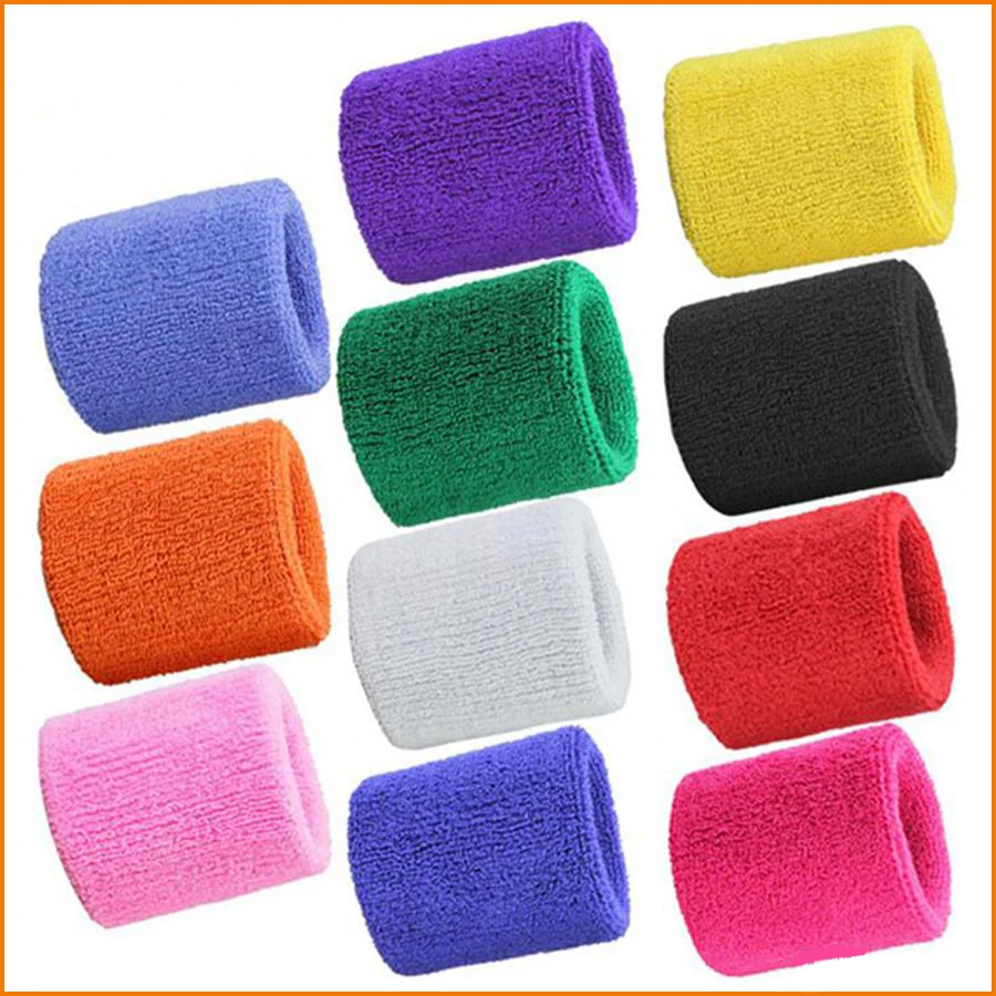 Wrist Sweatbands Sports Wristbands for Athletic Men and Women  Soft  Sweat Absorbing Cotton Terry Cloth Bands for Tennis