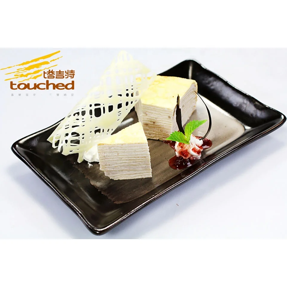 
Hot sale Touched 8 inches taro and milk hand-made Mille Crepe Cake 