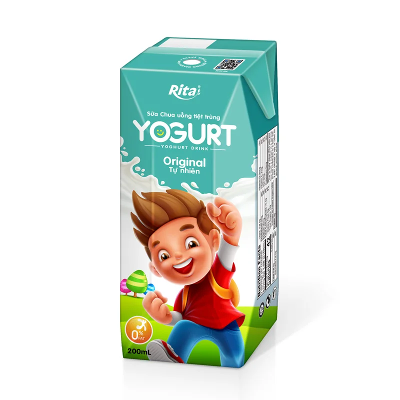 
200ml Paper Box Strawberry Flavor Yogurt Drink for Kids 