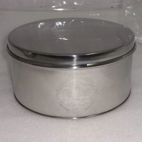 Decorative Round Shape Hammered with Copper antique high quality metal tin container boxes