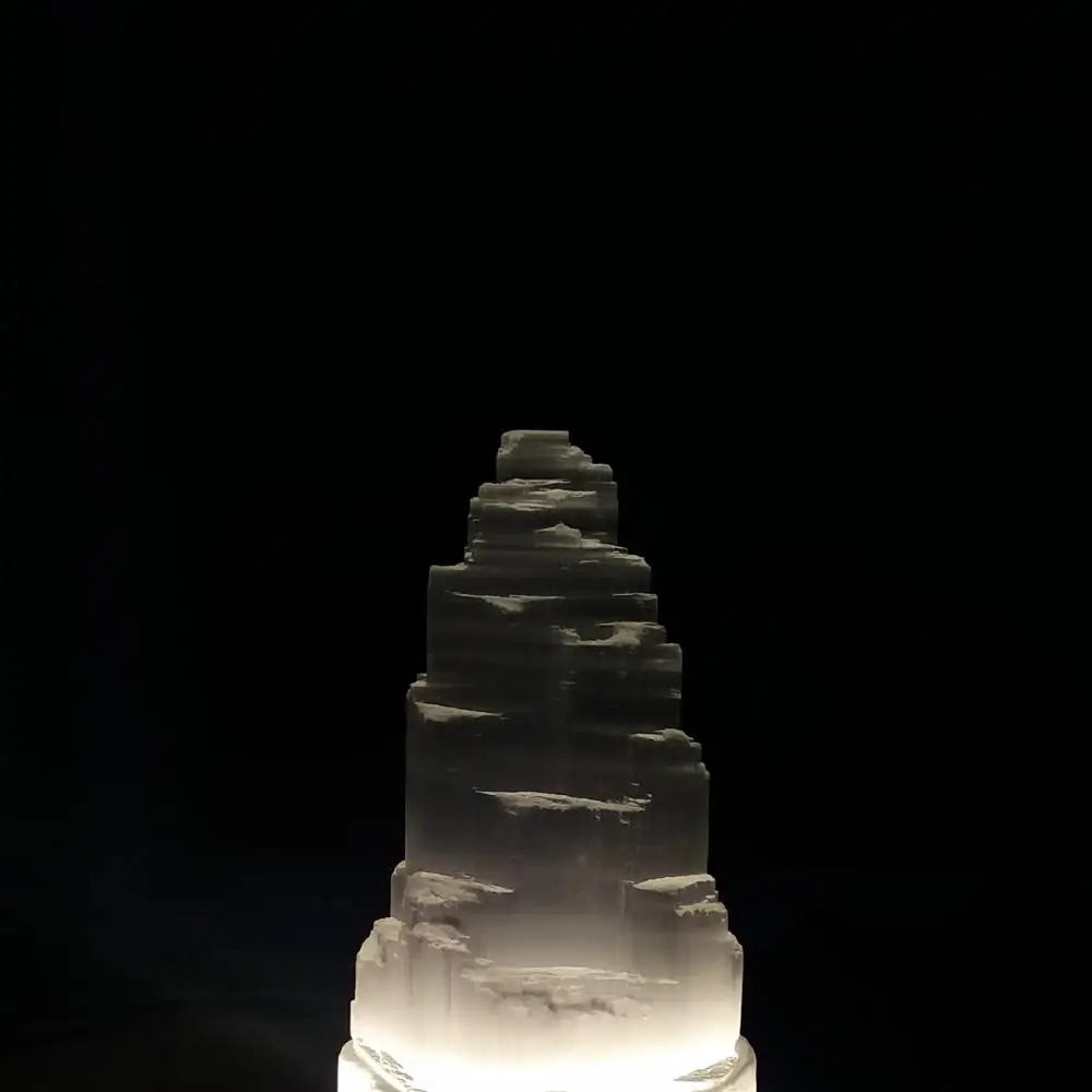Natural  Selenite High Quality Crystal Selenite  Wand Lamps ,10-40cm