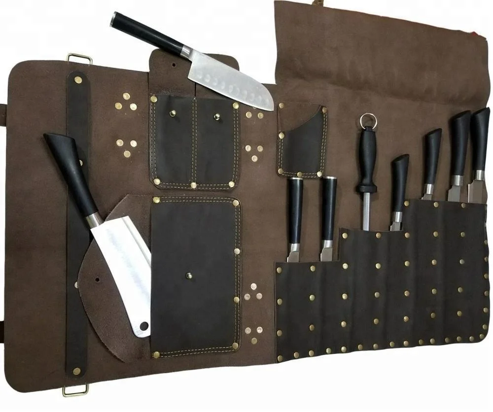 Factory Manufacturing Portable Chef Knife Roll Bag Case MKL-725
