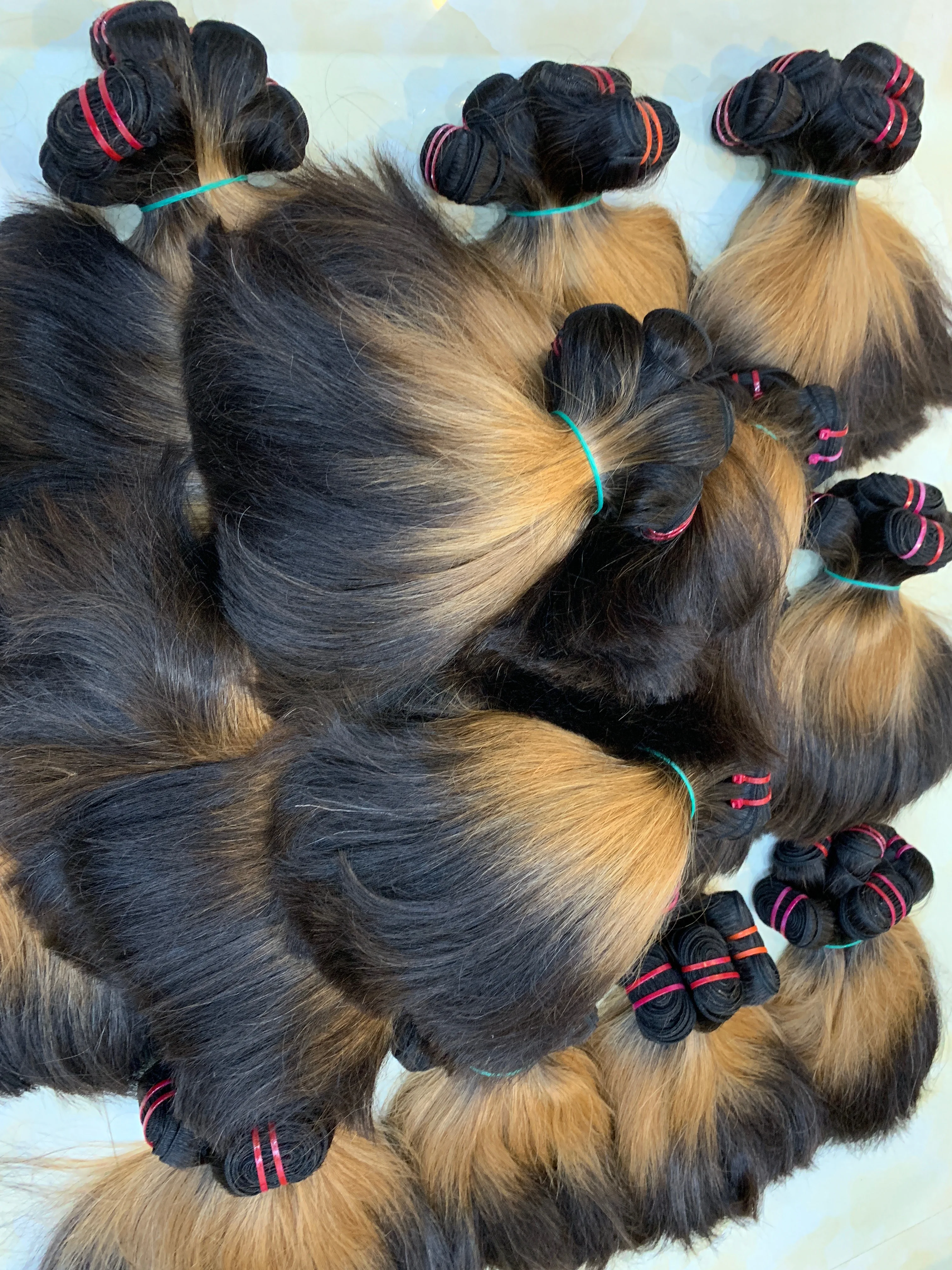 Оптовая продажа вьетнамские Человеческие волосы remy двойные прямые для наращивания волос Jen05 Омбре высокое качество цвет не